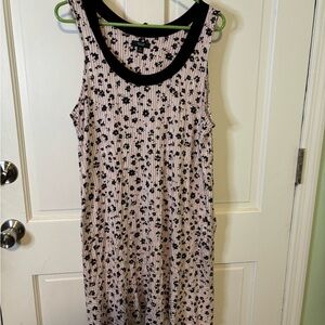 Simply Vera Vera Wang Pink and Black Sleeveless Pajama Dress